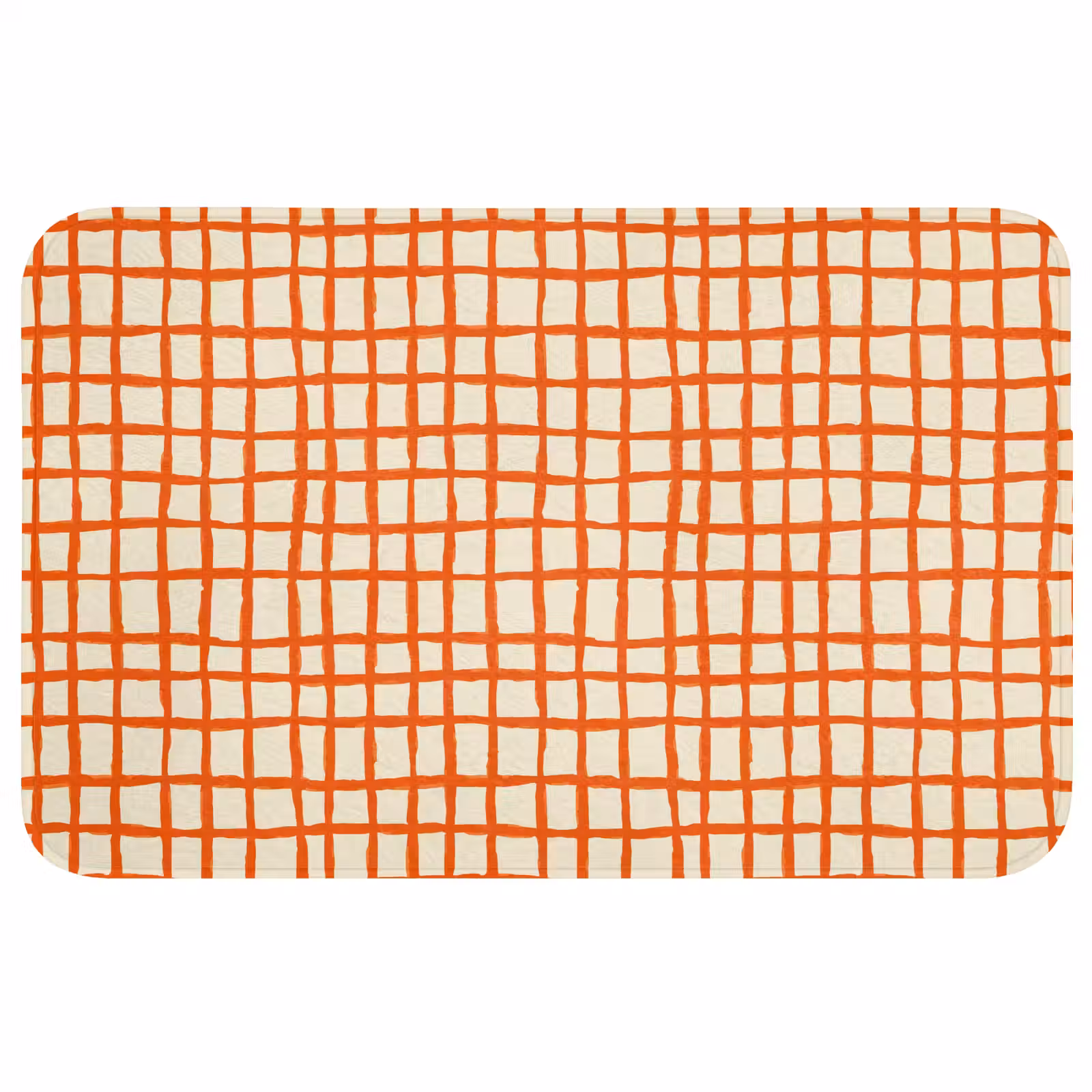 Badmat - Patroon - Lijnen - Oranje — 1