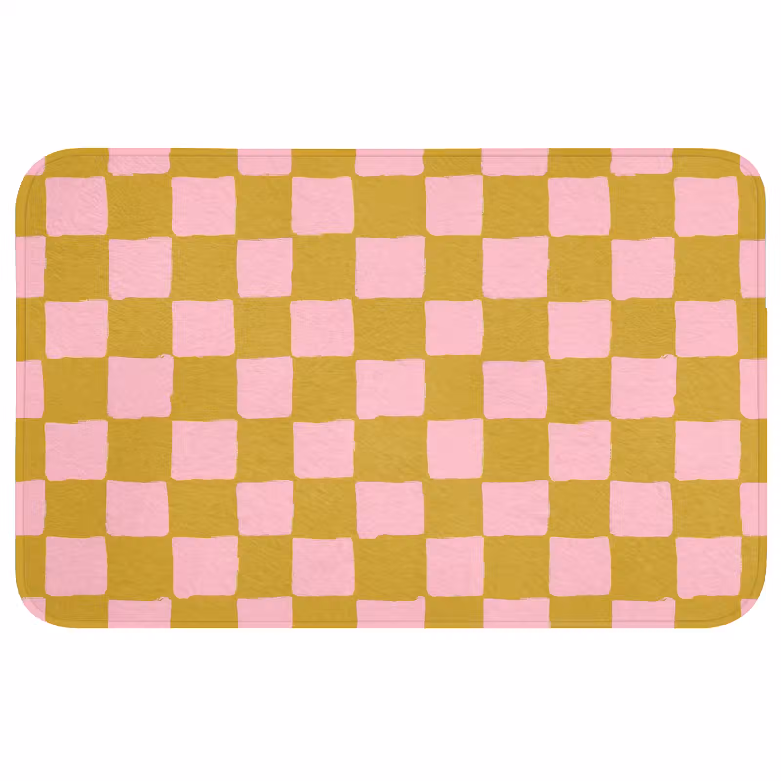 Badmat - Patroon - Vierkant - Roze — 1