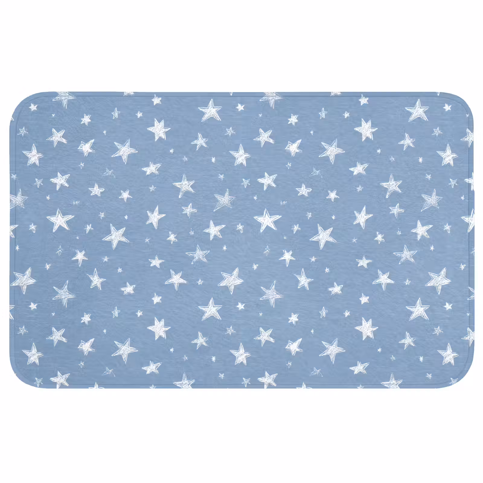 Badmat - Sterretjes - Patroon - Blauw — 1