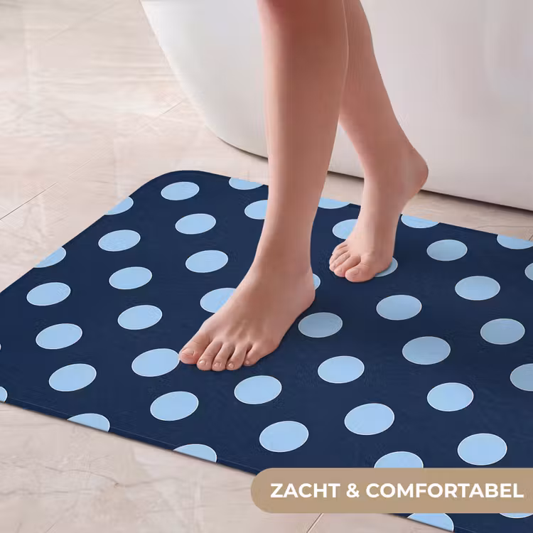 Badmat - Klassiek - Dots - Blauw — 5