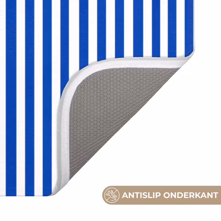 Badmat - Klassiek - Strepen - Blauw — 3