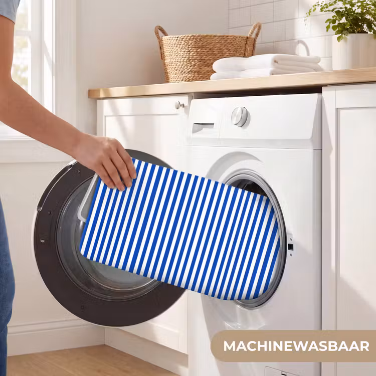 Badmat - Klassiek - Strepen - Blauw — 7