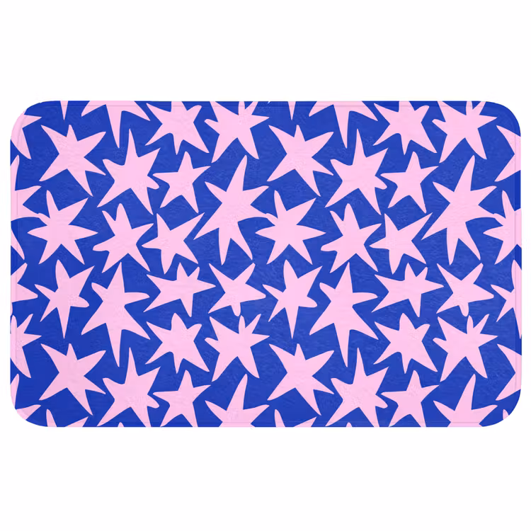 Badmat - Modern - Sterren - Blauw — 1