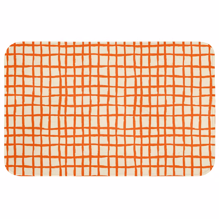 Badmat - Patroon - Lijnen - Oranje — 1