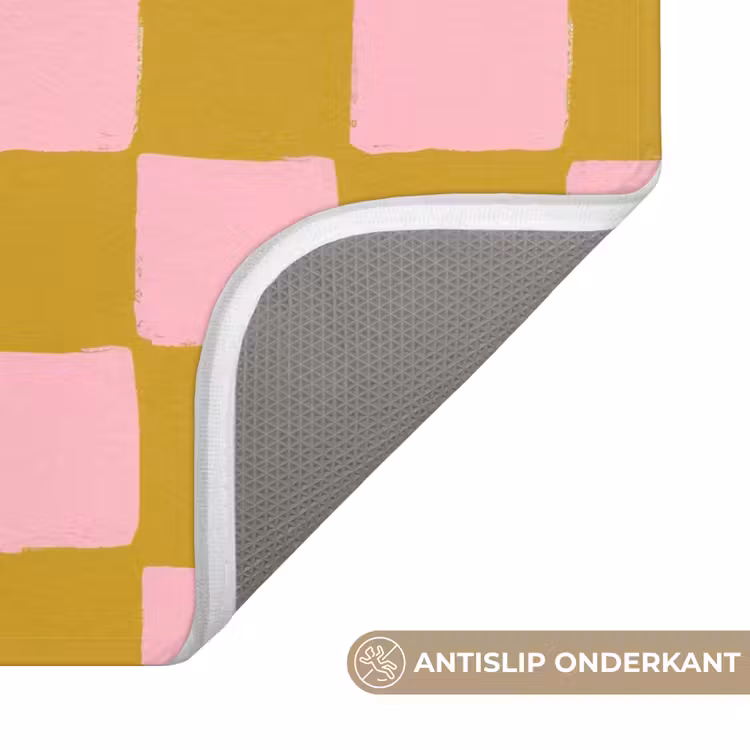 Badmat - Patroon - Vierkant - Roze — 3