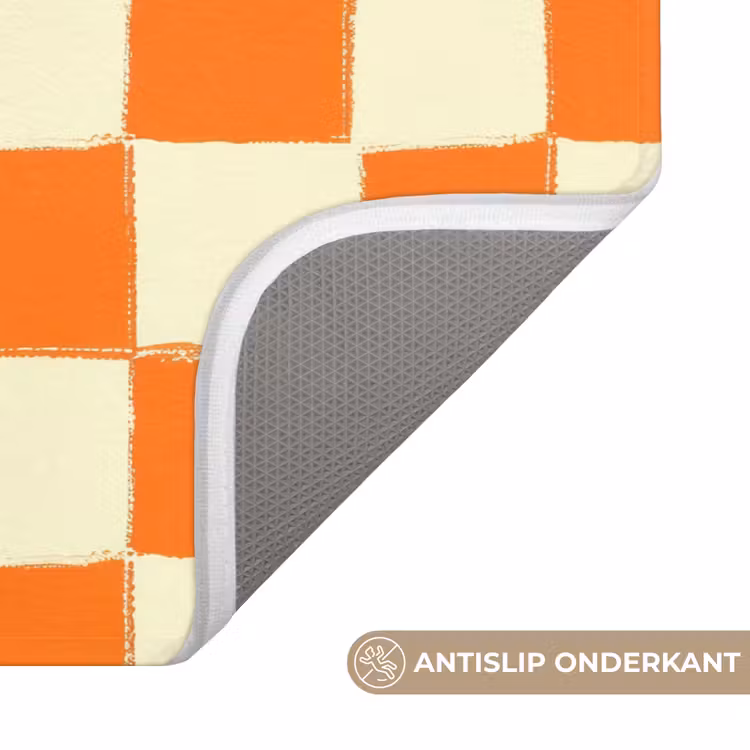 Badmat - Schaak - Patroon - Oranje — 3