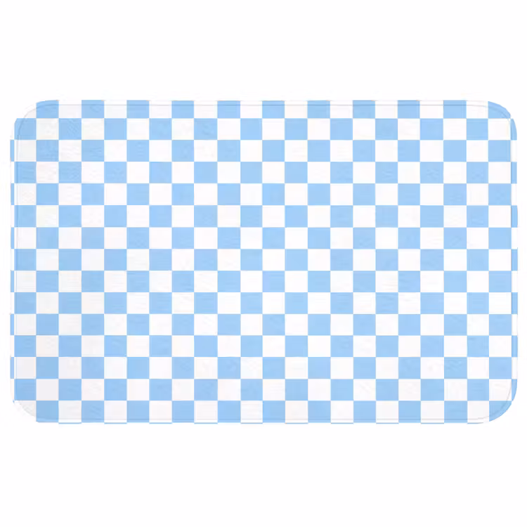 Badmat - Schaakbord - Klassiek - Blauw — 1