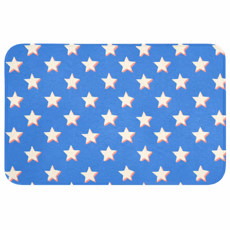Badmat - Sterren - Patroon - Blauw — 1