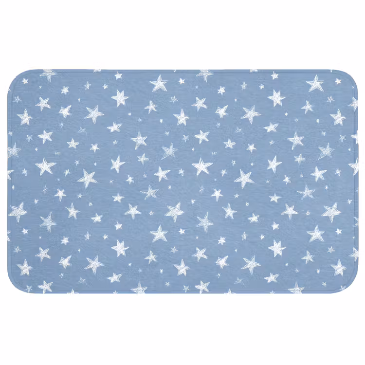 Badmat - Sterretjes - Patroon - Blauw — 1