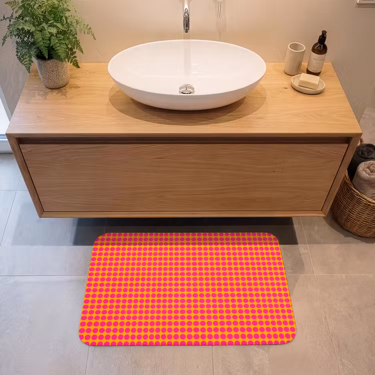 Badmat - Stippen - Patroon - Oranje — 2