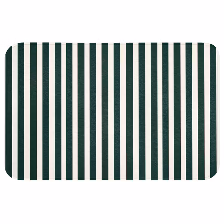 Badmat - Strepen - Klassiek - Groen — 1