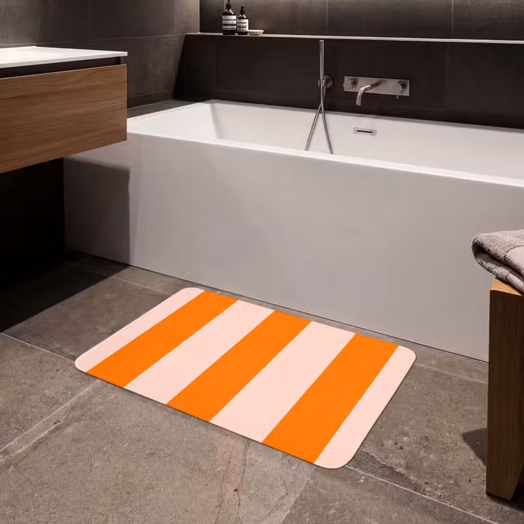 Badmat - Strepen - Modern - Oranje — 4