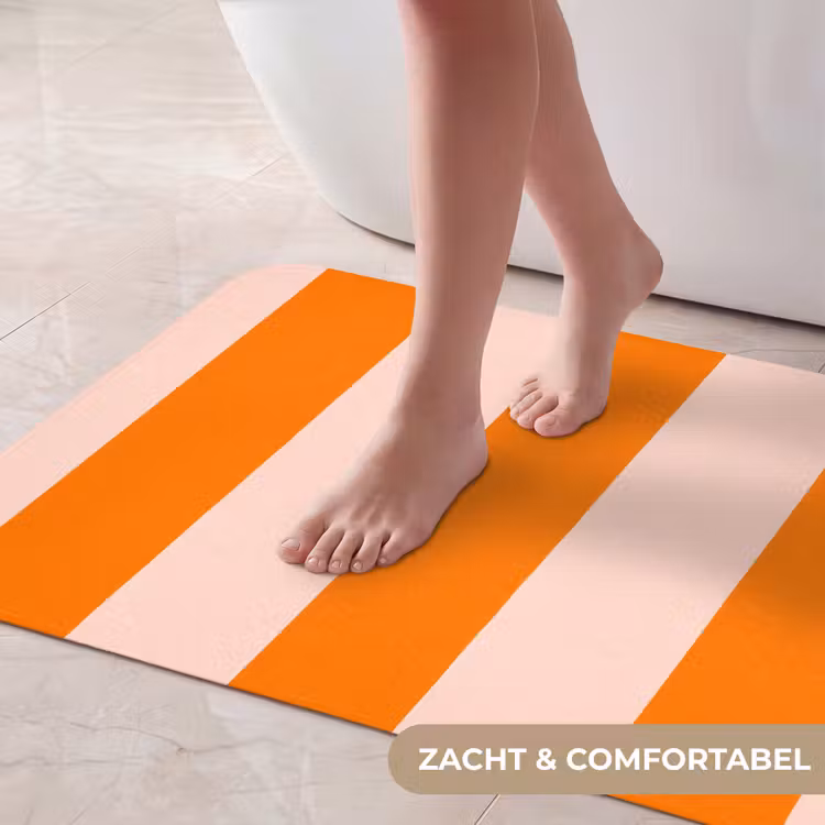 Badmat - Strepen - Modern - Oranje — 5