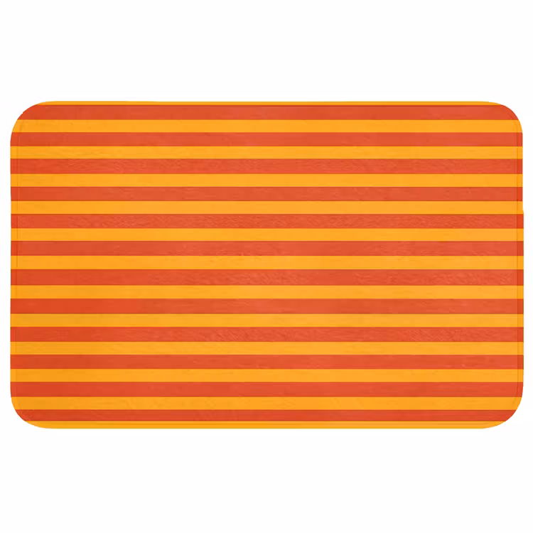 Badmat - Strepen - Patroon - Oranje — 1
