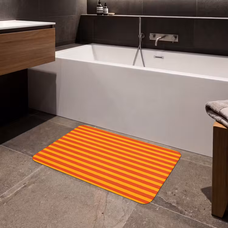 Badmat - Strepen - Patroon - Oranje — 4