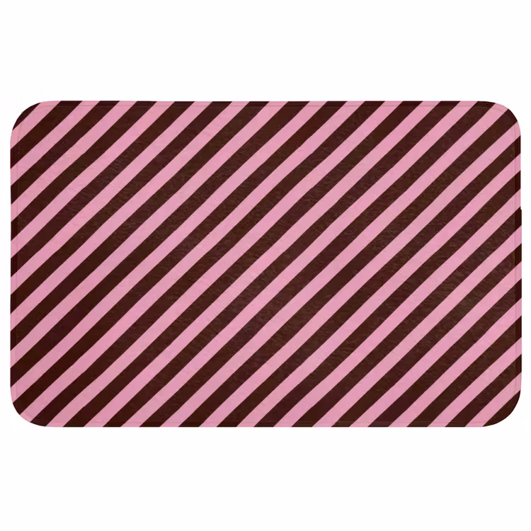 Badmat - Strepen - Roze - Bruin — 1