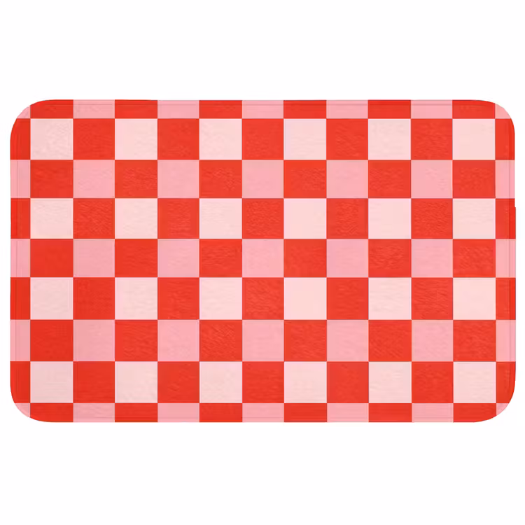 Badmat - Vierkant - Klassiek - Rood — 1