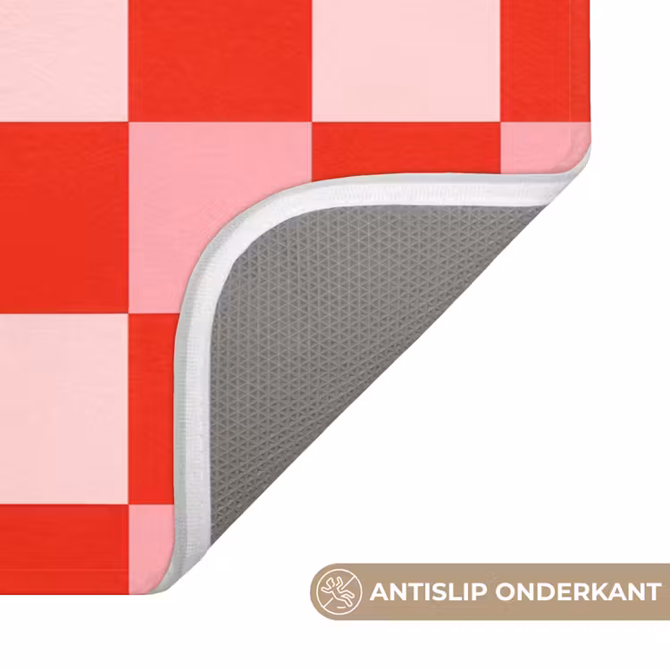 Badmat - Vierkant - Klassiek - Rood — 3