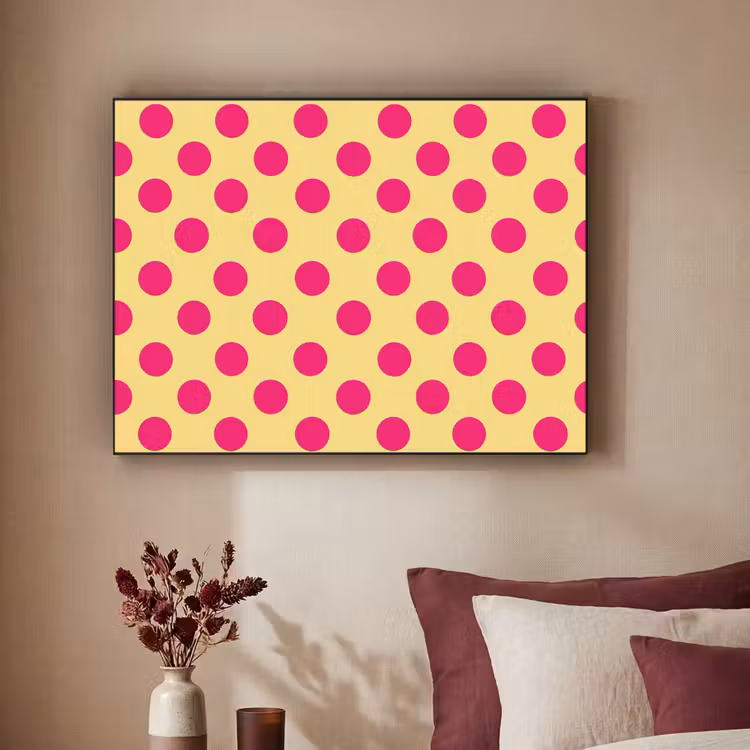 Art Frame - Roze - Stippen - Geel — 2