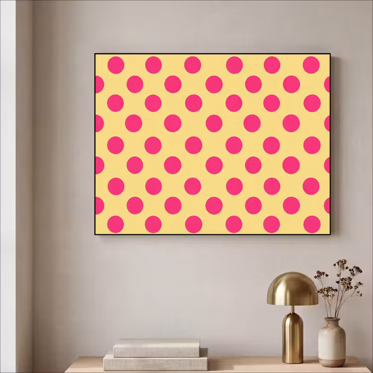 Art Frame - Roze - Stippen - Geel — 3