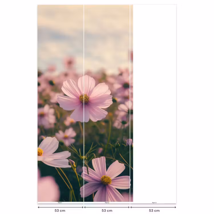 Behang - Bloemen - Paars - Wazig — 6