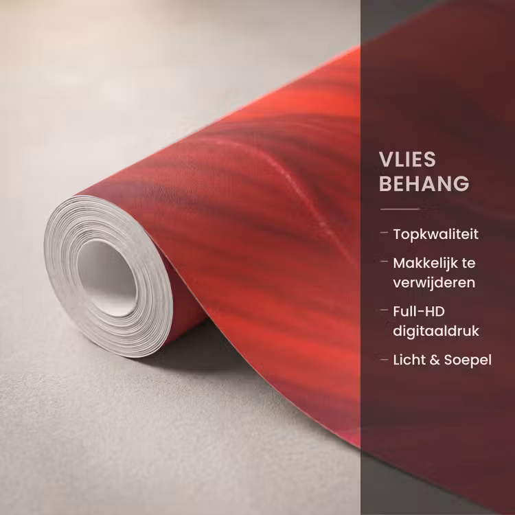 Behang - Close up - Bloem- Rood — 3