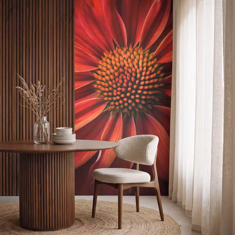 Behang - Close up - Bloem- Rood — 4