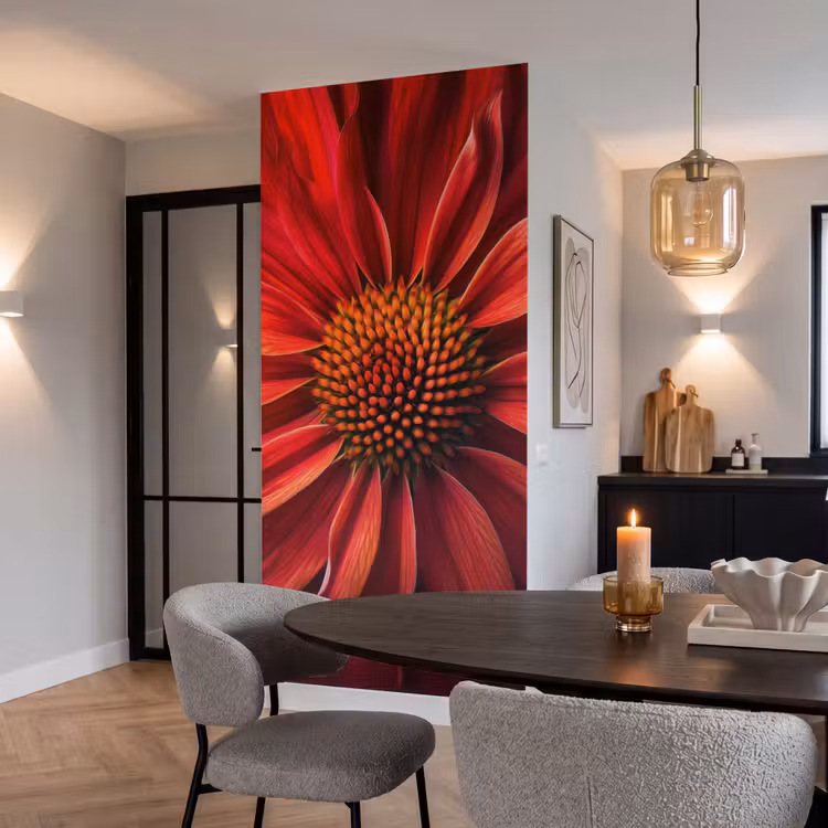 Behang - Close up - Bloem- Rood — 5