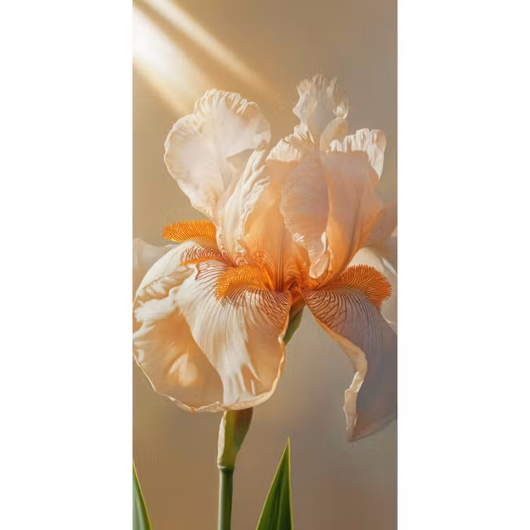 Behang - Close up - Oranje - Iris — 2