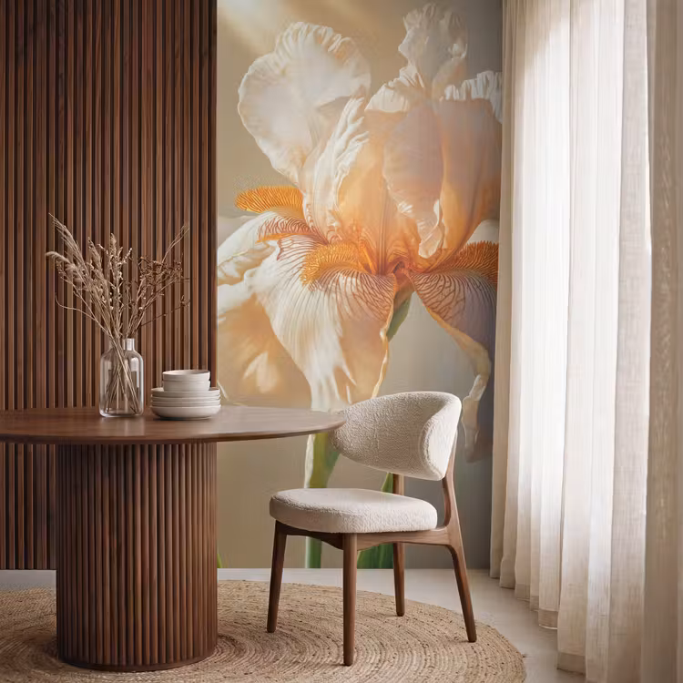 Behang - Close up - Oranje - Iris — 4