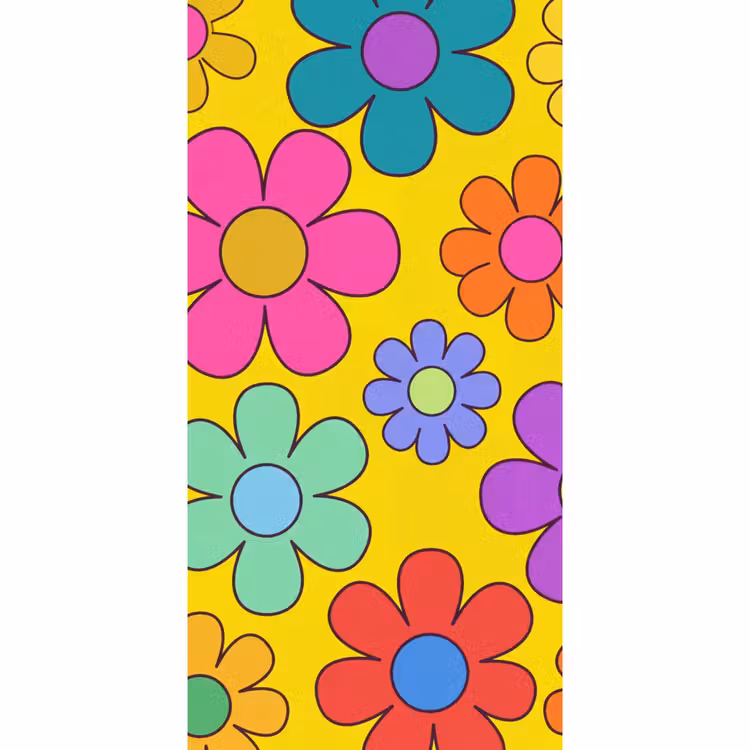 Behang - Bloemen - Illustratie - Kleurrijk — 2
