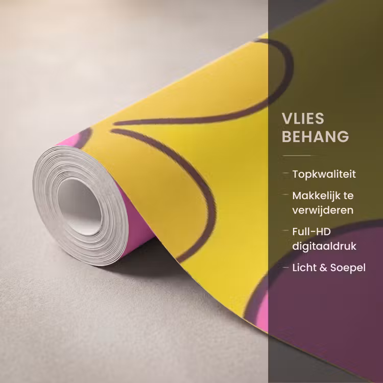 Behang - Bloemen - Illustratie - Kleurrijk — 3