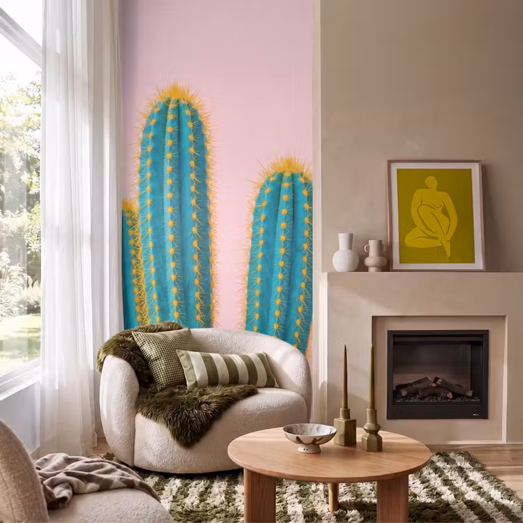 Behang - Cactussen - Modern - Pastel — 1