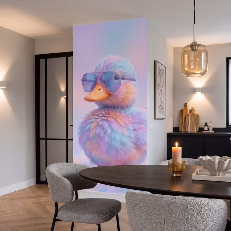 Behang - Eend - bril - Pastel — 5