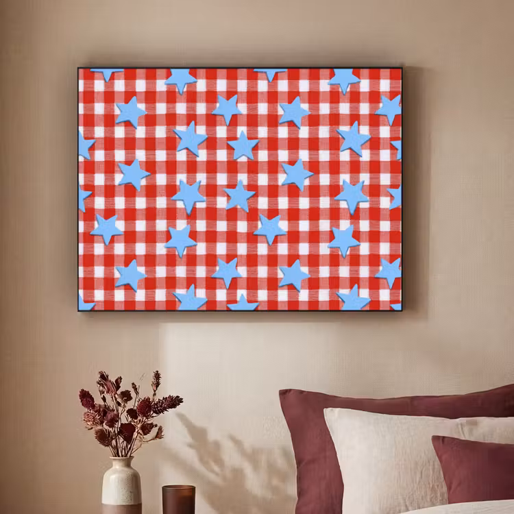 Art Frame - Ruit - Sterren - Rood — 2