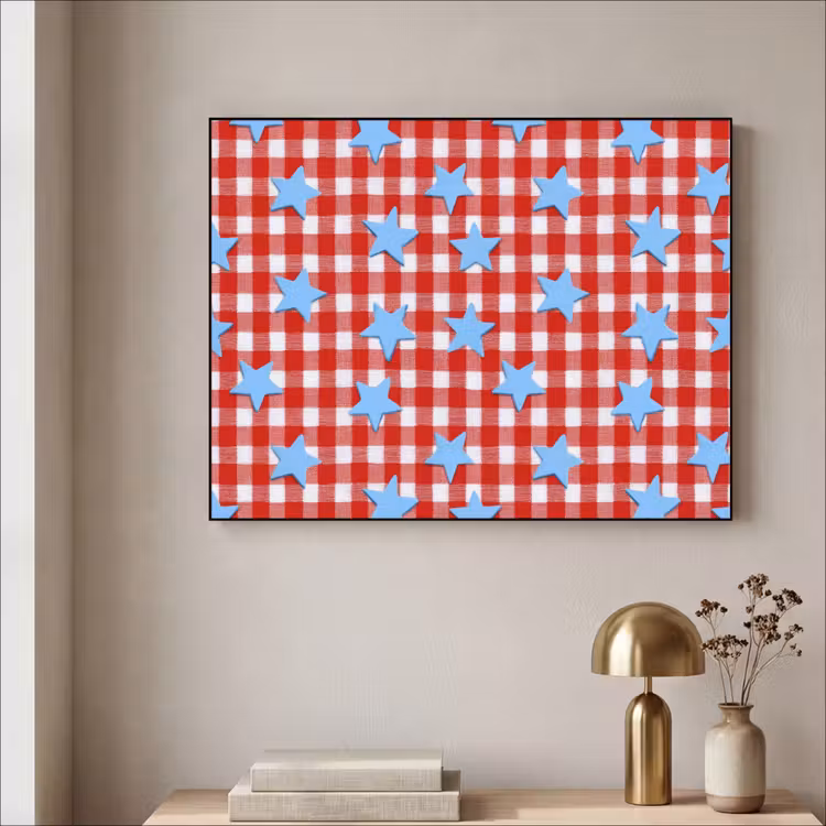 Art Frame - Ruit - Sterren - Rood — 3