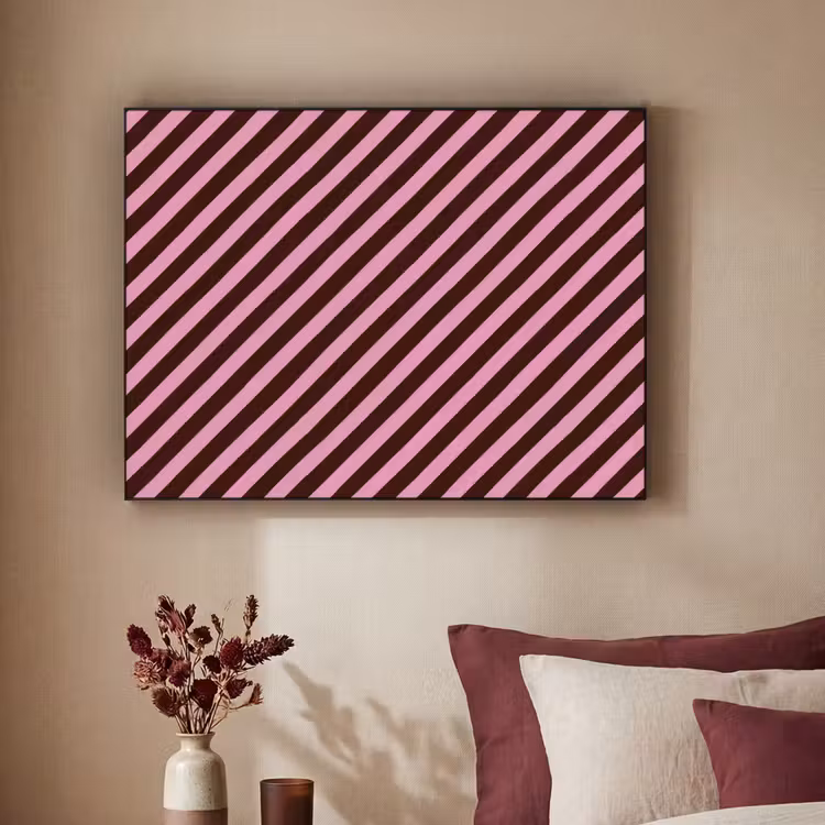Art Frame - Strepen - Roze - Bruin — 2