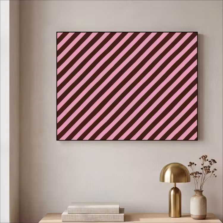 Art Frame - Strepen - Roze - Bruin — 3