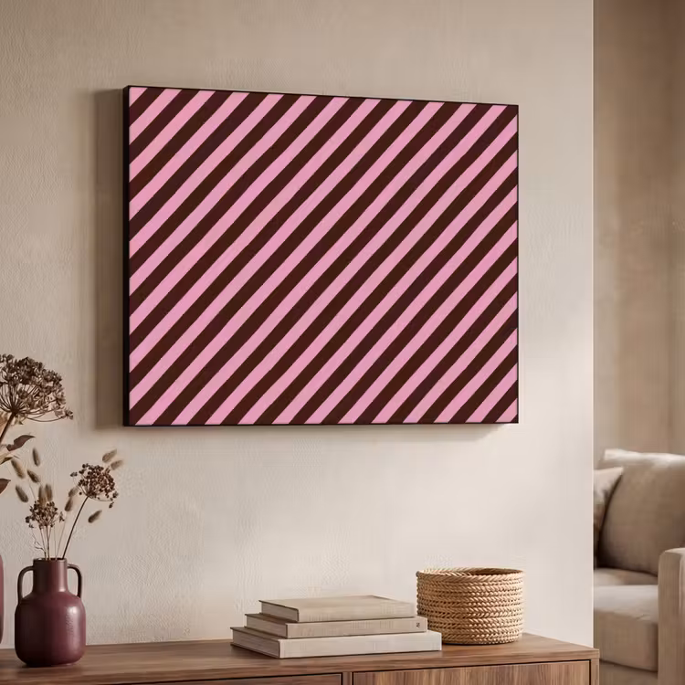 Art Frame - Strepen - Roze - Bruin — 4