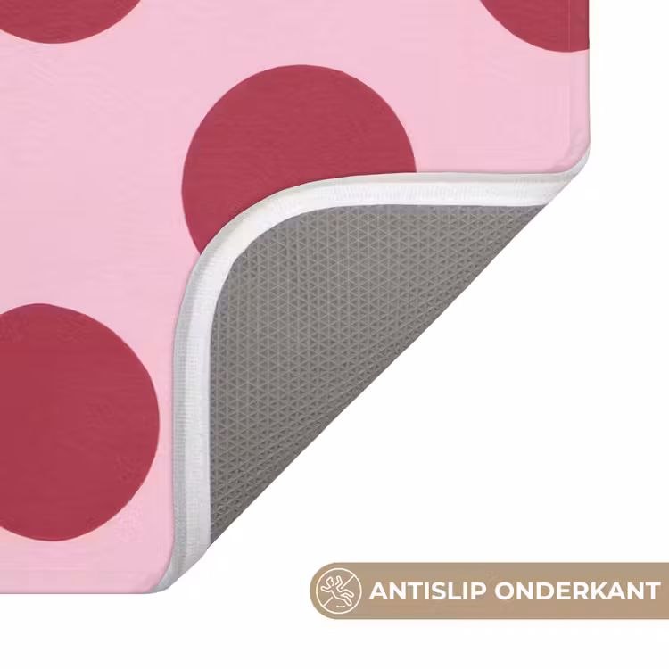 Badmat - Stippen - Patroon - Bordeaux — 3