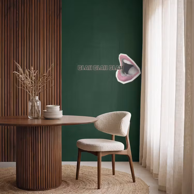Behang - BLAH BLAH BLAH - Mond - Groen — 4