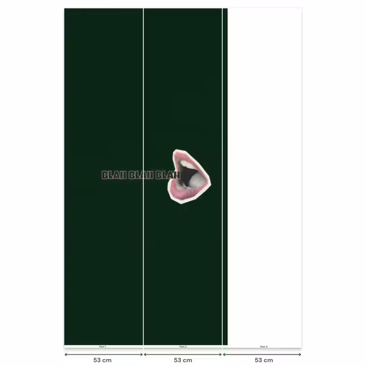 Behang - BLAH BLAH BLAH - Mond - Groen — 6