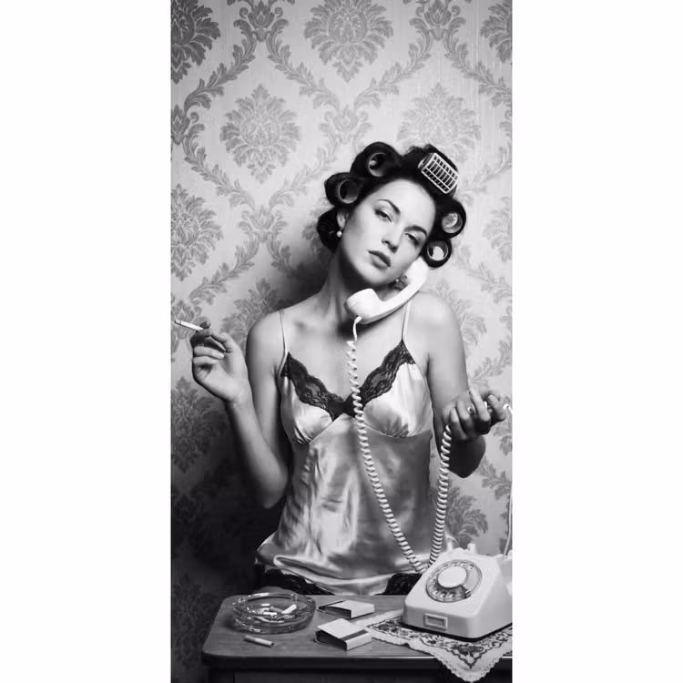 Behang - Chic - Vrouw - Zwart - Wit — 2