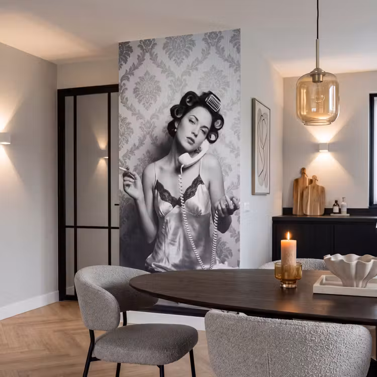 Behang - Chic - Vrouw - Zwart - Wit — 5