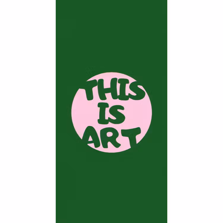 Behang - Cirkel - Roze - Tekst - Art — 2