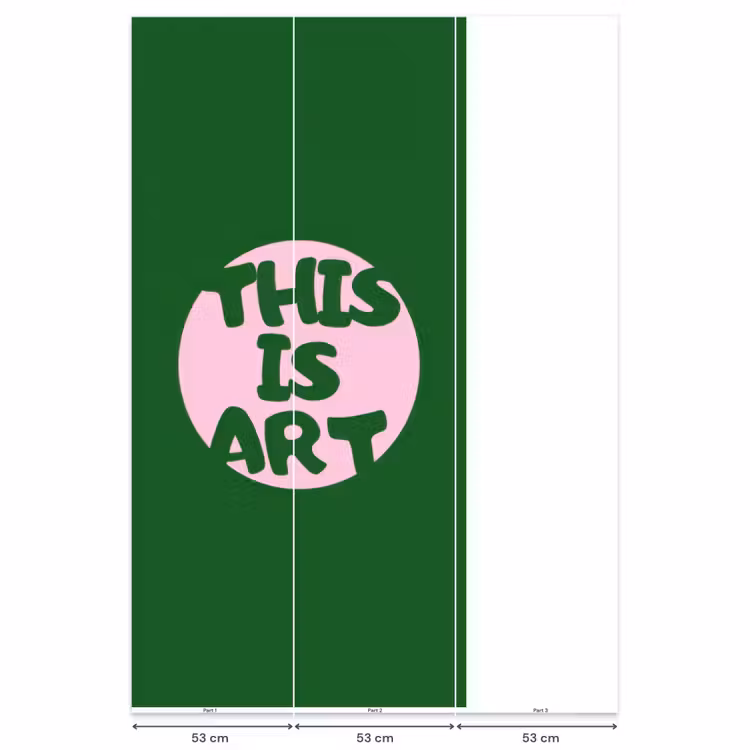 Behang - Cirkel - Roze - Tekst - Art — 6