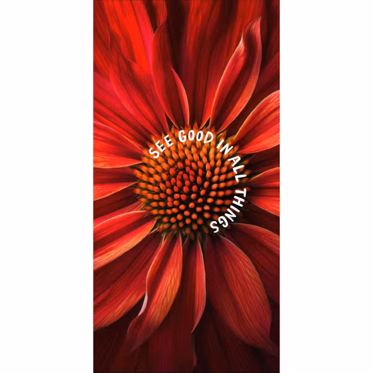 Behang - Close up - Bloem - Quote - Rood — 2