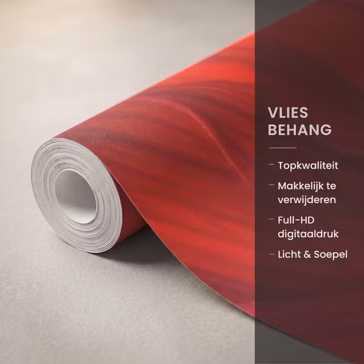 Behang - Close up - Bloem - Quote - Rood — 3