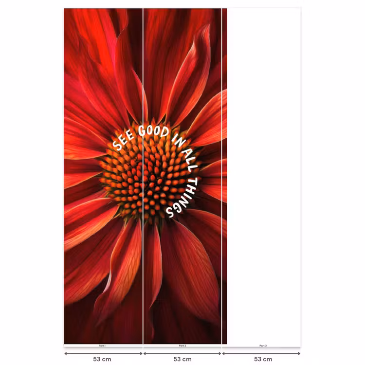 Behang - Close up - Bloem - Quote - Rood — 6