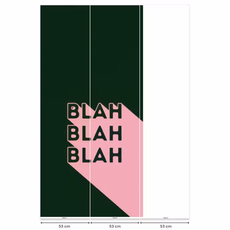Behang - Donkergroen - Tekst - Schaduw - Grafisch — 6